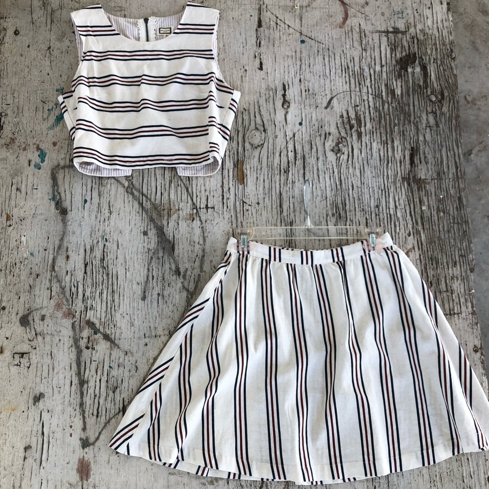 Top & Skirt Set. 3 in 1 Top, skirt, dress. Heather